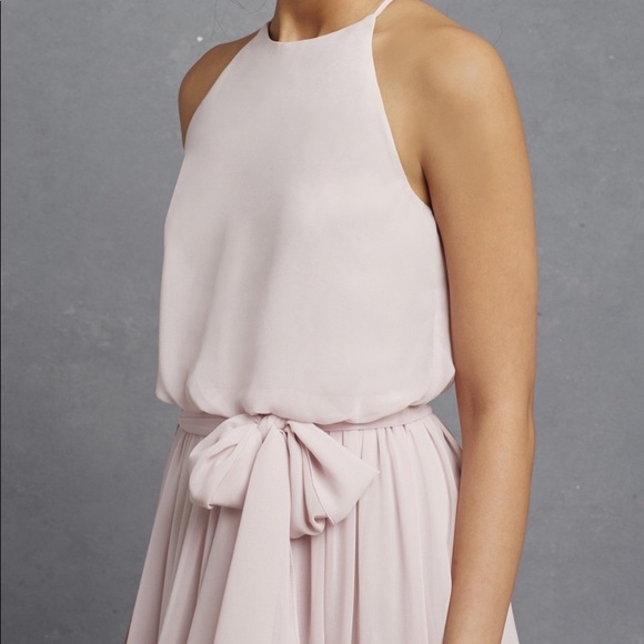 BHLD Donna Morgan Alana Dress Palest Pink Wedding - Picture 12 of 13